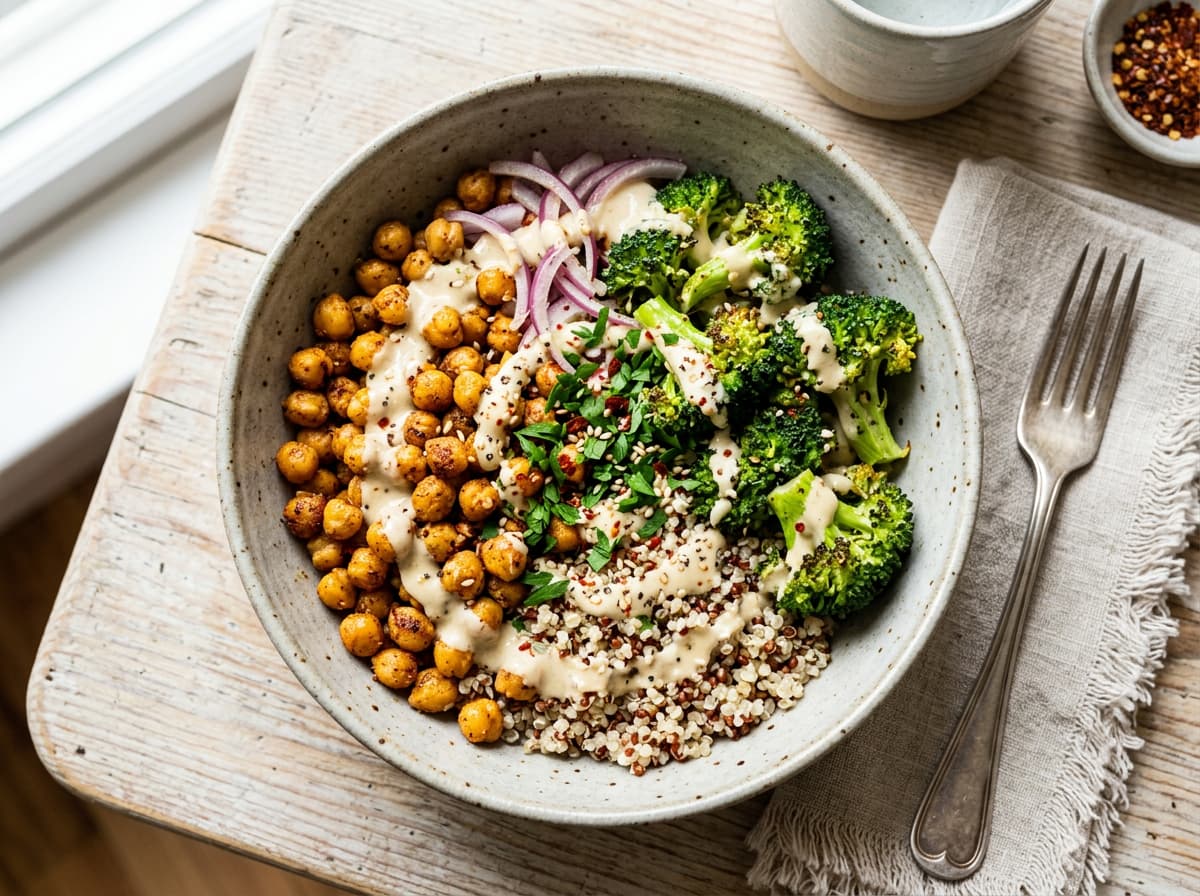 Roasted Chickpea & Tahini Bowl